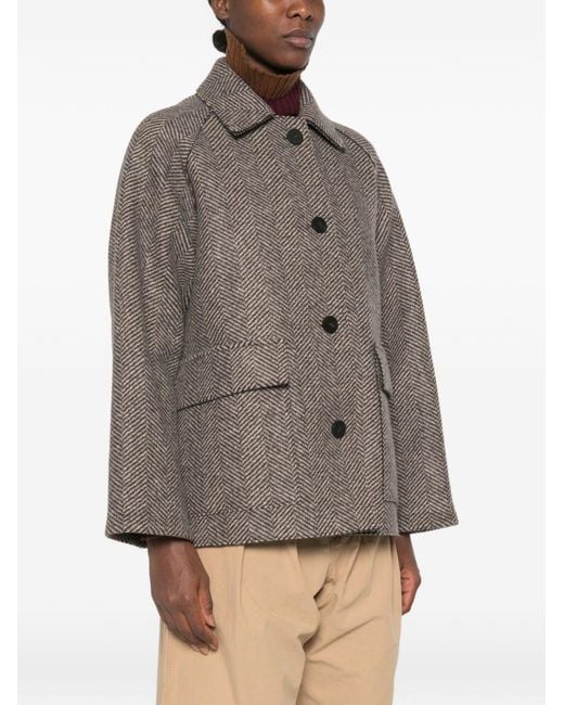 Harris Wharf London Brown Wool And Cashmere Jacket