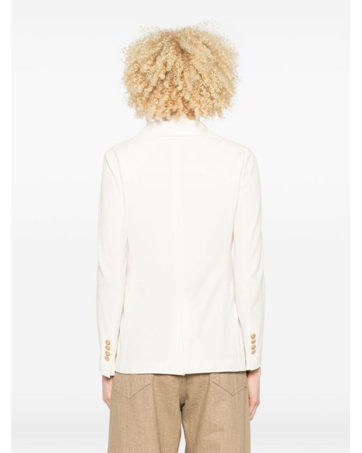 Circolo 1901 White Cotton Double-Breasted Jacket