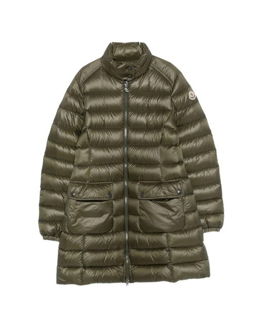 Moncler Green Genet Long Down Jacket