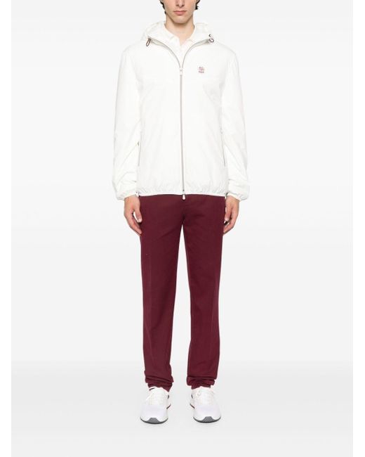 Brunello Cucinelli White Nylon Blouson Jacket for men