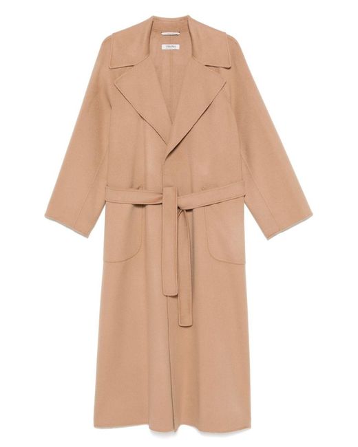 Max Mara Natural Long Wool Coat