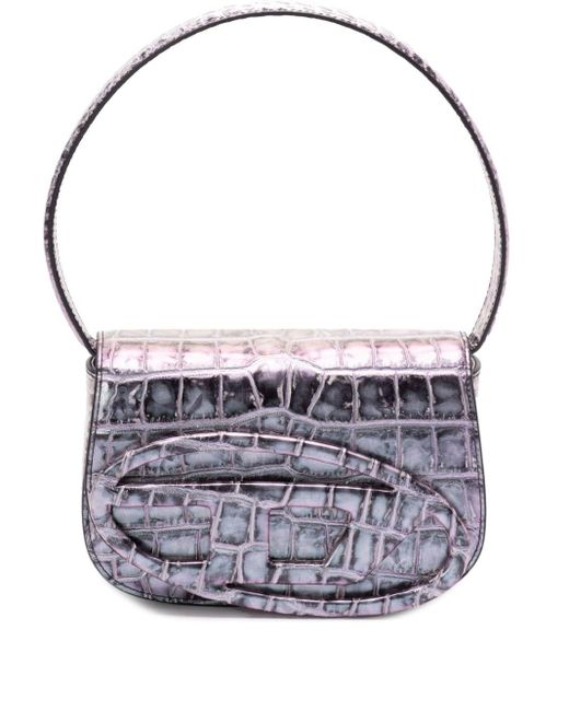 DIESEL Gray 1Dr Leather Shoulder Bag