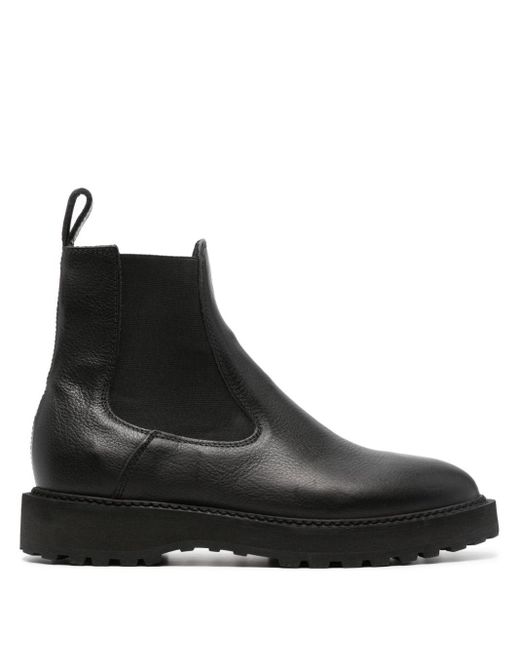 Diemme Black Alberone Leather Chelsea Boots for men