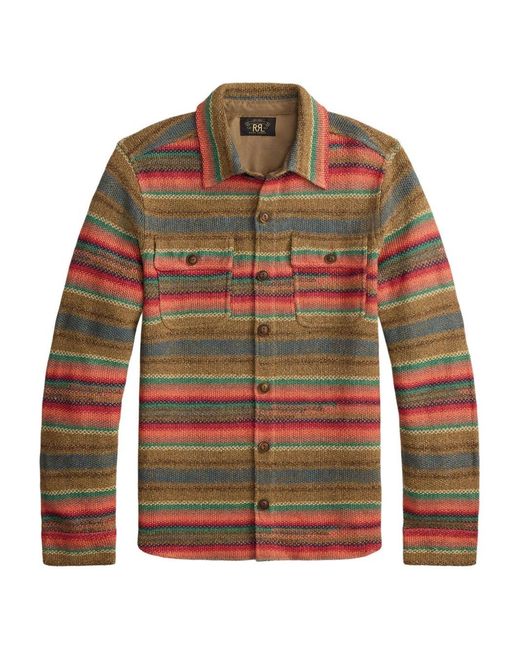 RRL Multicolor Striped Overshirt for men