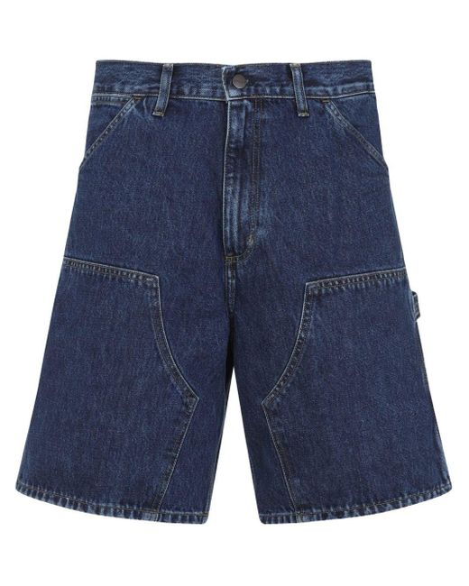 Carhartt Blue Double Knee Denim Shorts for men