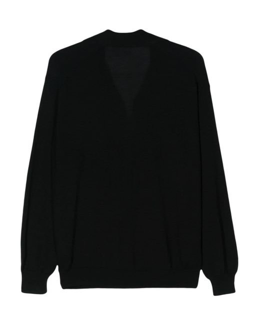 Auralee Black Fine-knit Polo Shirt for men