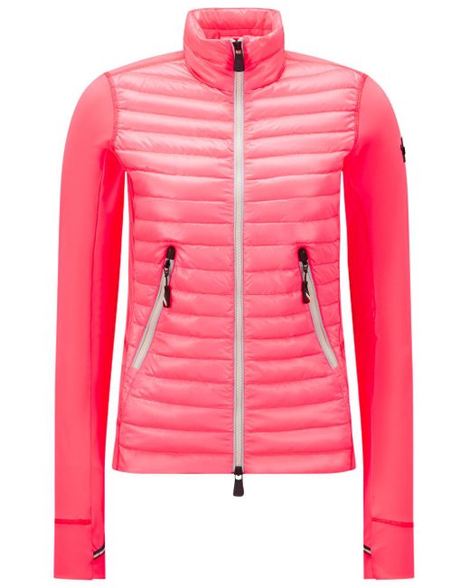 3 MONCLER GRENOBLE Padded Cardigan in Pink | Lyst
