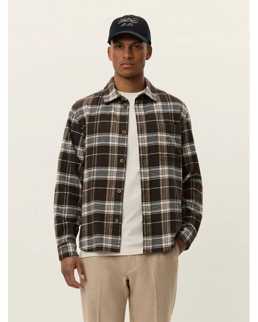 Les Deux Gray Lennon Check Overshirt for men