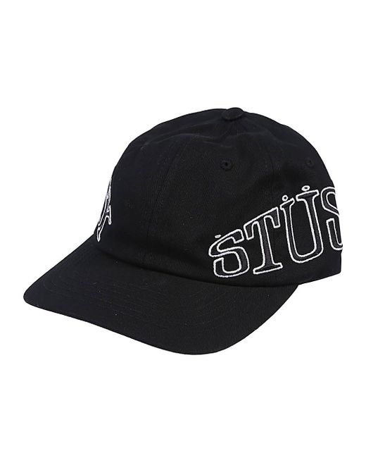 Stussy Black Logo Baseball Cap for men
