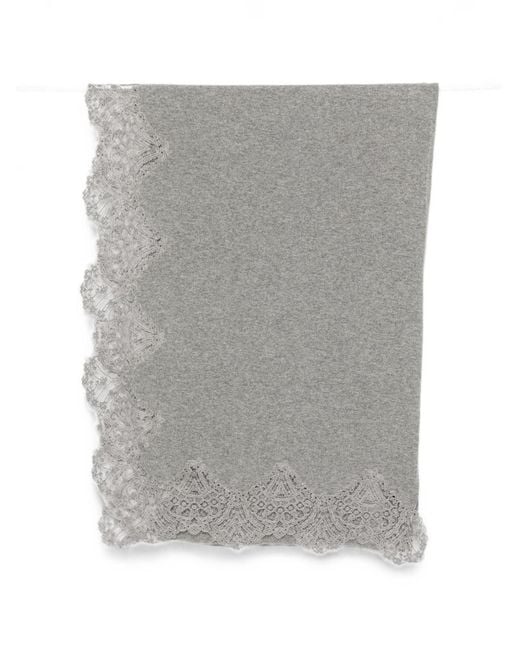 Ermanno Scervino Gray Cashmere Stole