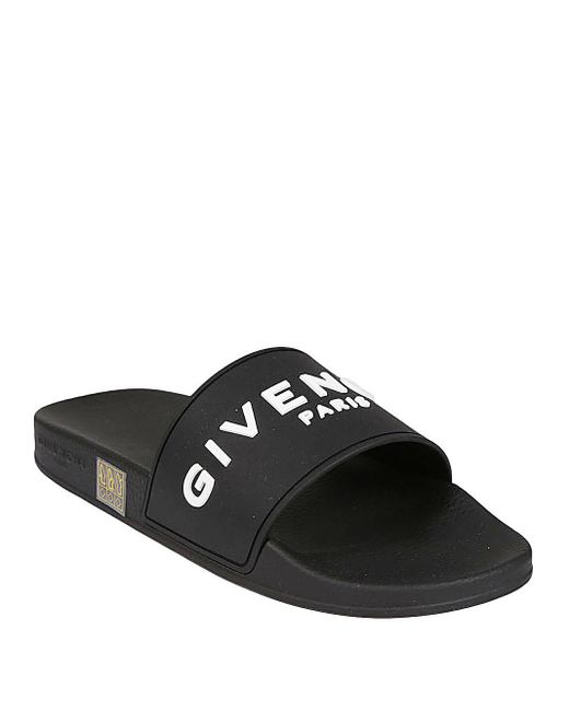 Givenchy Black Slipper With Logo for men