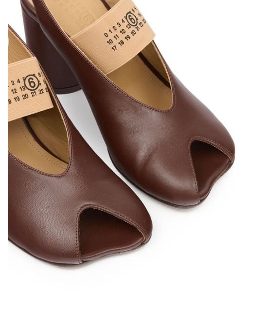 MM6 by Maison Margiela Brown Anatomic Leather Sandals