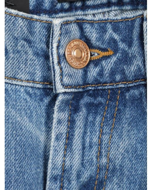 7 For All Mankind Blue Low Straight Denim Jeans