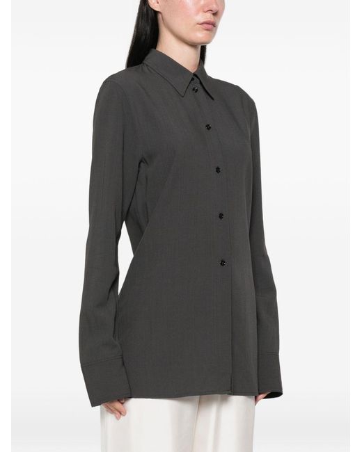Totême Gray Wool Blend Shirt