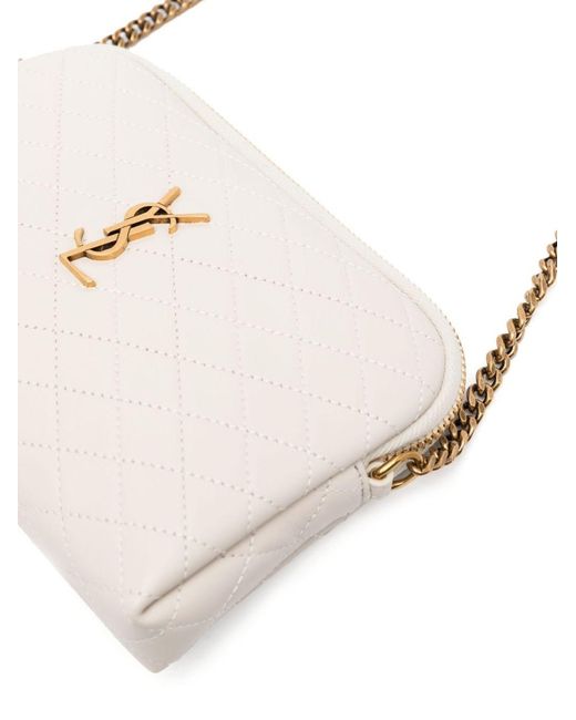 Saint Laurent Natural Gaby Mini Leather Crossbody Bag