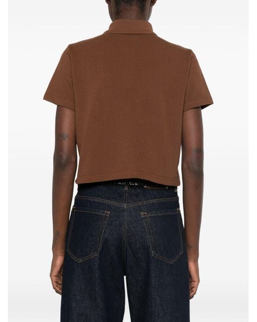 Saint Laurent Brown Cotton Polo Shirt