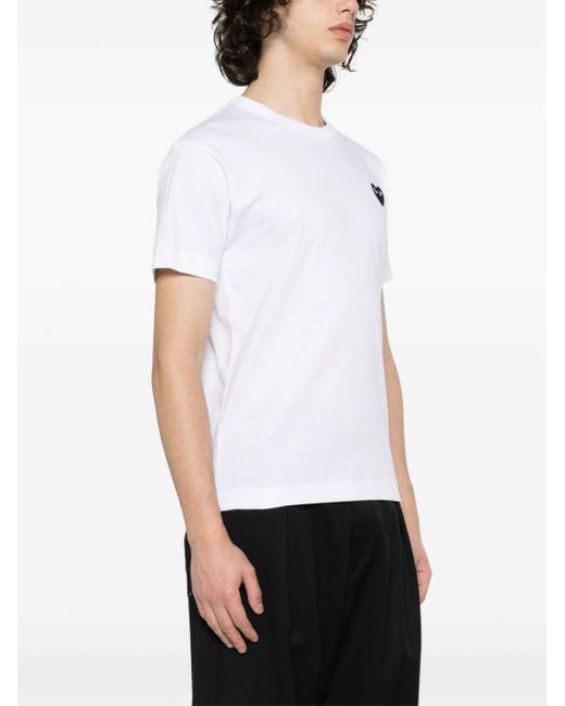 COMME DES GARÇONS PLAY White Logo Cotton T-shirt for men