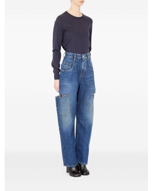 Maison Margiela Blue Baloon Denim Cotton Jeans