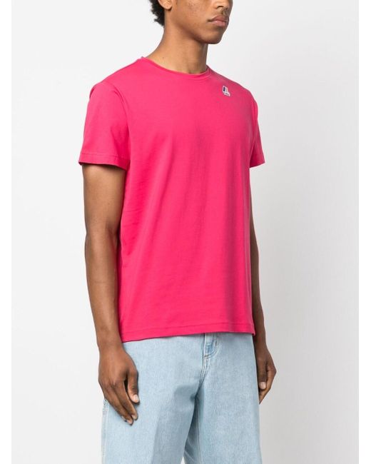 K-Way Pink Logo T-Shirt for men