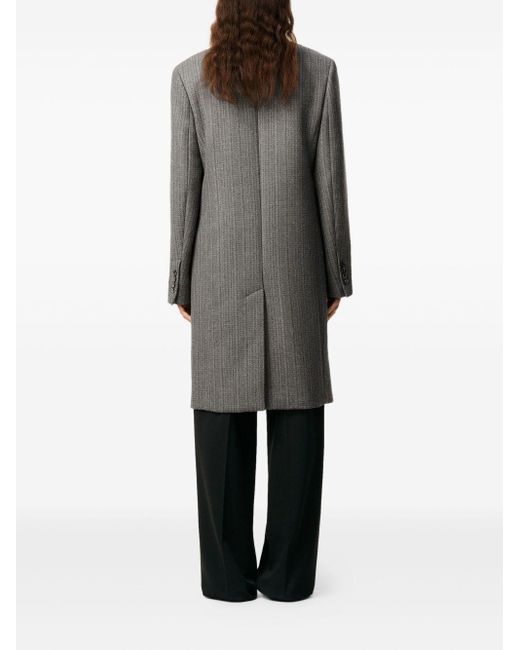 AMI Gray Wool Coat for men