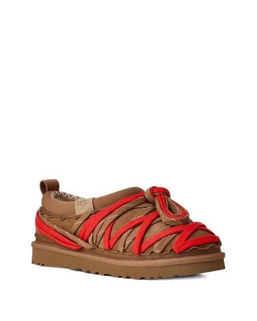 Ugg Red Tasman Lace Slip-On Shoes With Dual Lace System for men