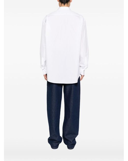 The Row White Nilo Cotton Shirt for men