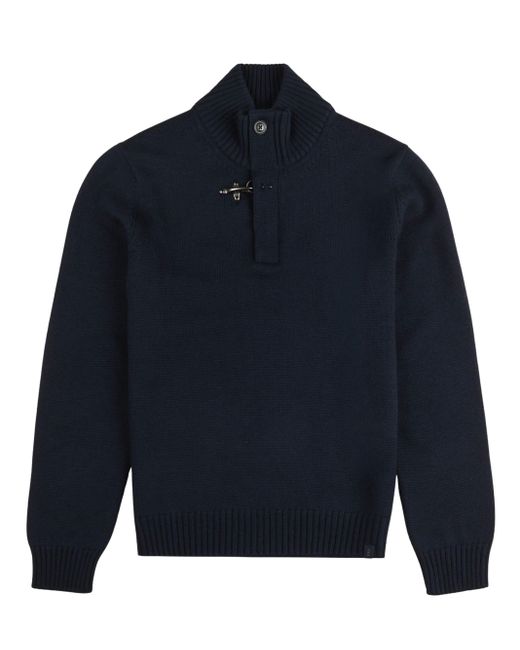 Fay Blue Fine Wool Turtleneck Sweather for men