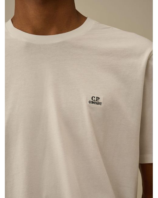 C P Company Natural T-Shirt With Logo for men