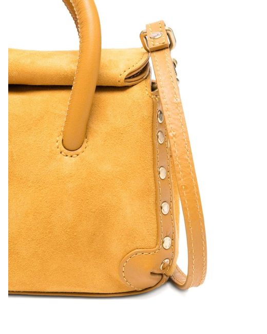 Zanellato Metallic Dotta Baby Leather Handbag
