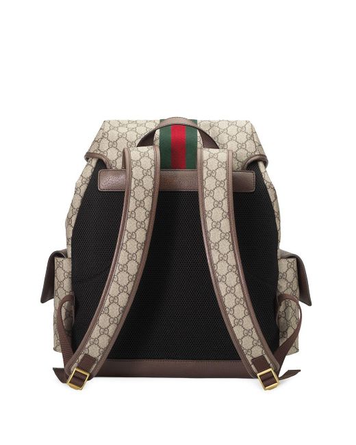 Gucci Brown Medium Ophidia Backpack for men