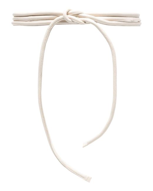 FURLING BY GIANI White Leather Belt