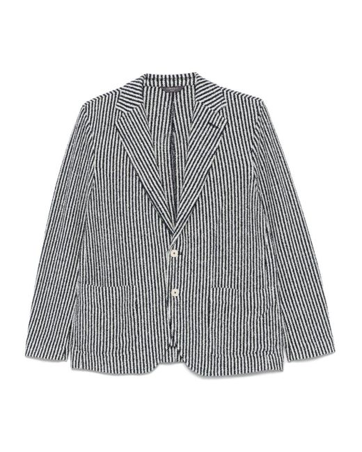 Circolo 1901 Gray Striped Cotton Jacket for men