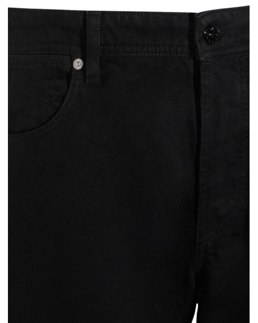 Stone Island Black Jeans With Logo Patch for men