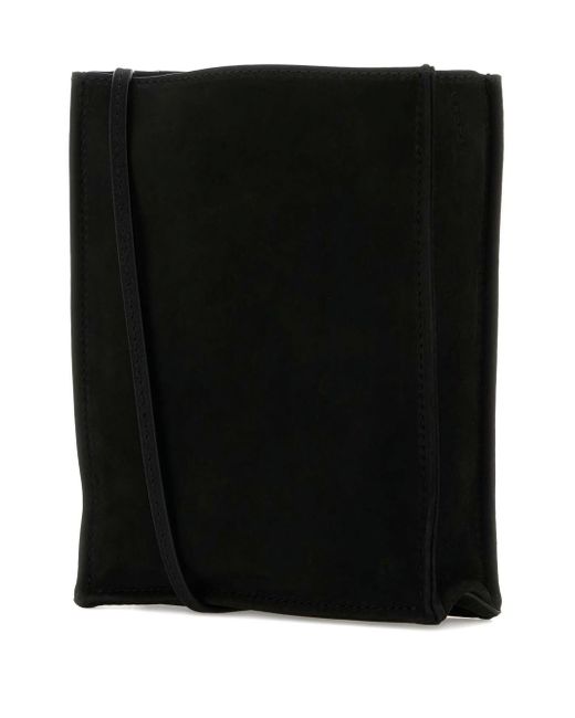 The Row Black To Go Small Leather Tote Bag