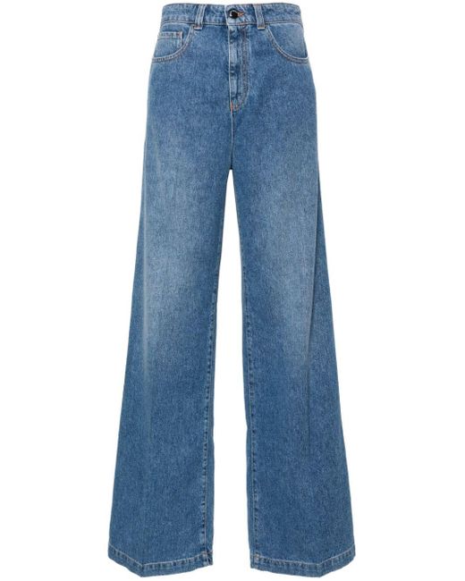 Emporio Armani Blue Wide Leg Denim Jeans