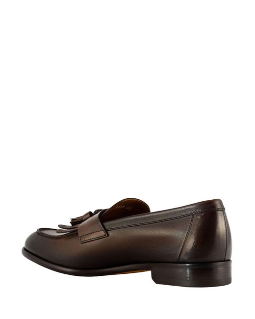 Doucal's Brown Leather Moccasin for men