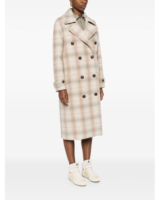 Loewe Natural Wool And Cashmere Double-Breasted Coat