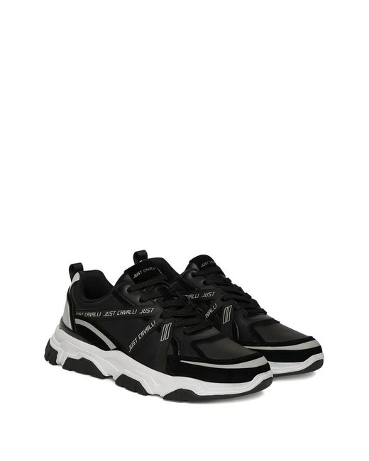 Just Cavalli Black Sneaker With Logo for men