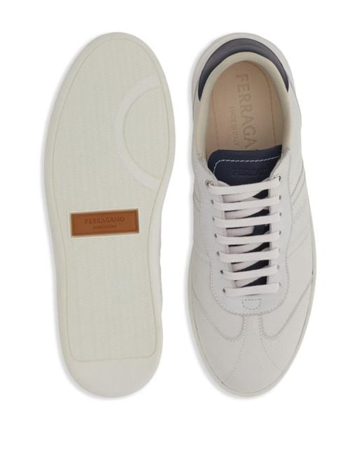 Ferragamo White Leather Sneakers for men