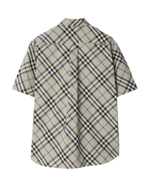 Burberry Gray Nova Check-jacquard Shirt for men