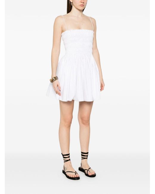 Matteau White Cotton Mini Dress