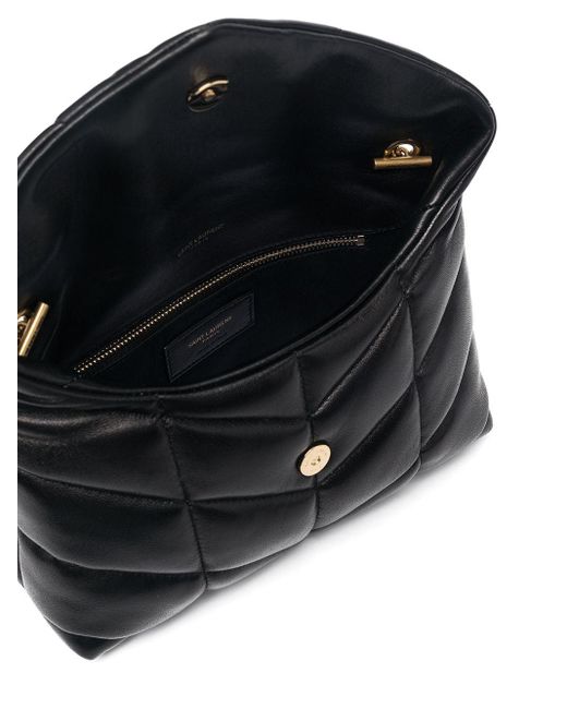 Saint Laurent Black Lou Lou Puffer Bags