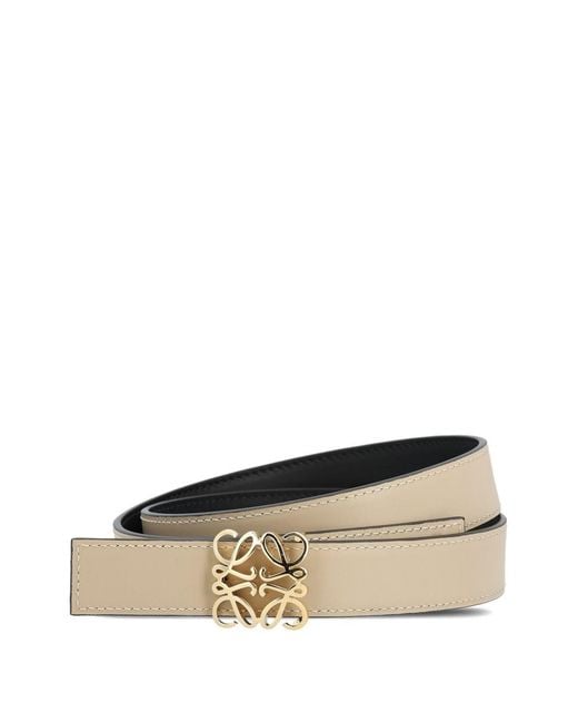 Loewe Gray Anagram Leather Belt