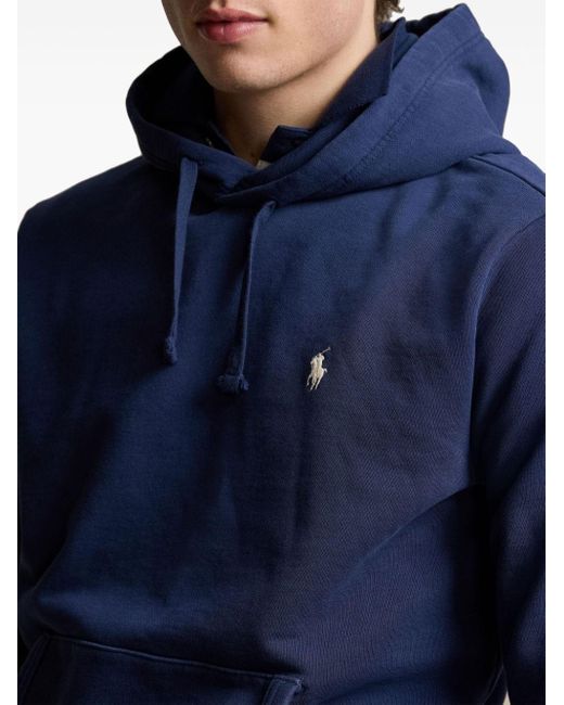 Polo Ralph Lauren Blue Polo Pony-embroideredcotton Hoodie for men