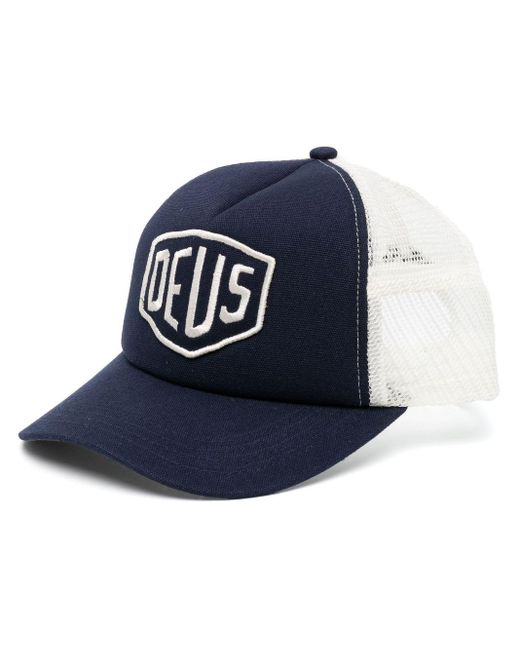 DEUS Blue Hat With Logo for men