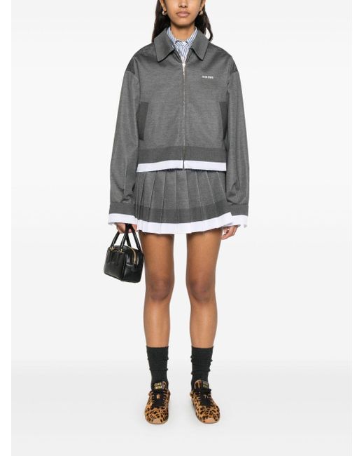Giacca Camicia di Miu Miu in Gray