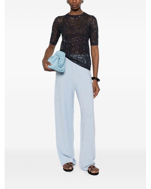 Fabiana Filippi Black Openwork T-Shirt