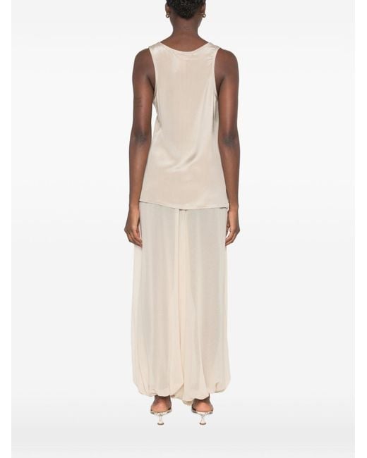 Max Mara White Silk Tank Top