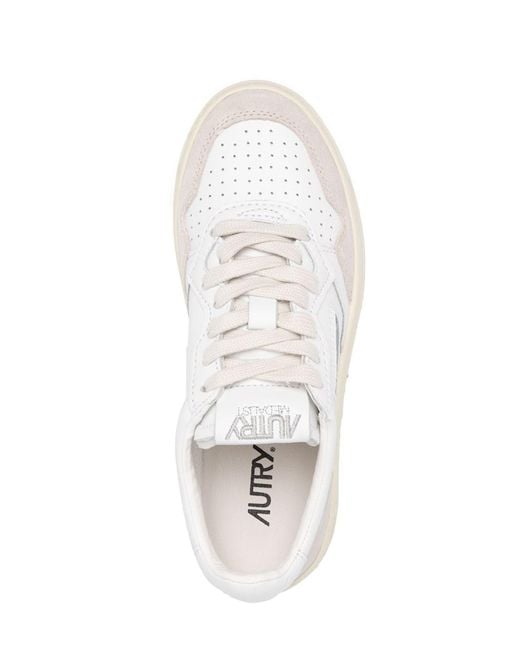 Autry White Medialist Low Sneakers