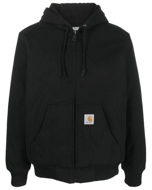 Carhartt Black Canvas Hooded Jacket for men